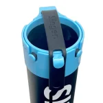 Close-up of Slinger Bag Ball Collector Tube ball release mechanism with blue release handle